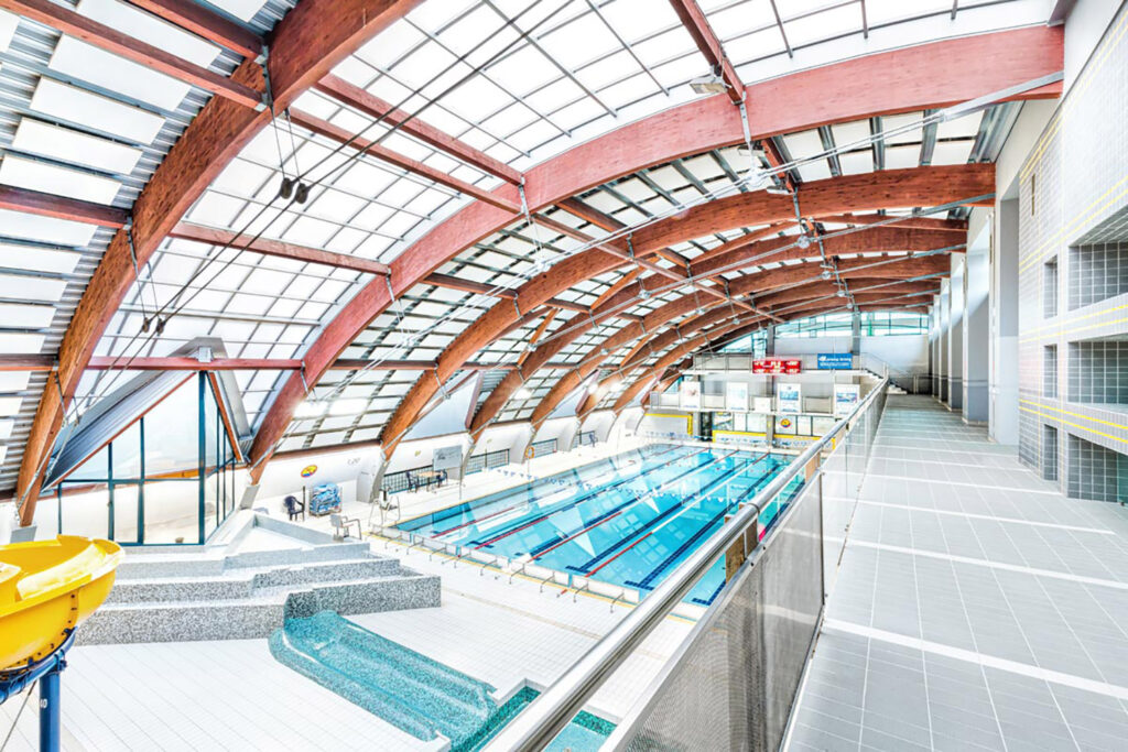 Aerogel-Infused Translucent Panels at the Swimming pool in Praga, Warsaw (Image Courtesy of Aluco)