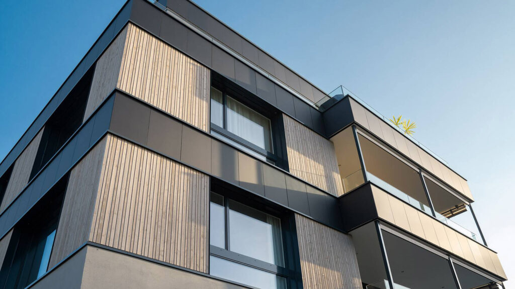 BIPV at the Meyer-Petermann apartment building in Bouchs, Switzerland, by Heller Architekten (Image Courtesy of Heller Architekten)